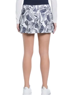 Women Ben Hogan Women's 16-Inch Leaf Print Flounce Skort - Bright White