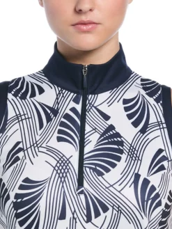 Women Ben Hogan Women's Leaf Print Sleeveless Top - Bright White