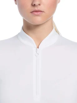 Women Ben Hogan Women's Solid Sun Protection Long Sleeve Top - Bright White