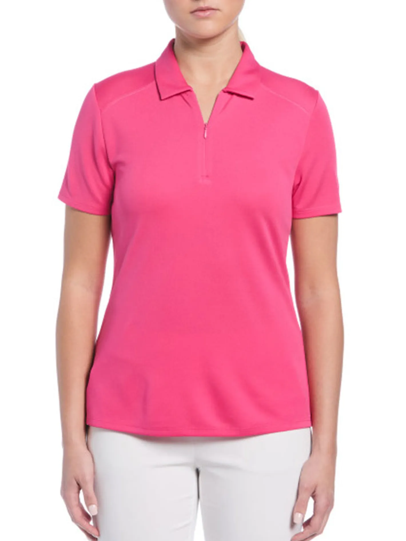 Women Ben Hogan Women's Solid Ventilation Polo - Fuchsia Purple