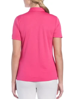 Women Ben Hogan Women's Solid Ventilation Polo - Fuchsia Purple