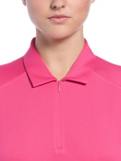 Women Ben Hogan Women's Solid Ventilation Polo - Fuchsia Purple