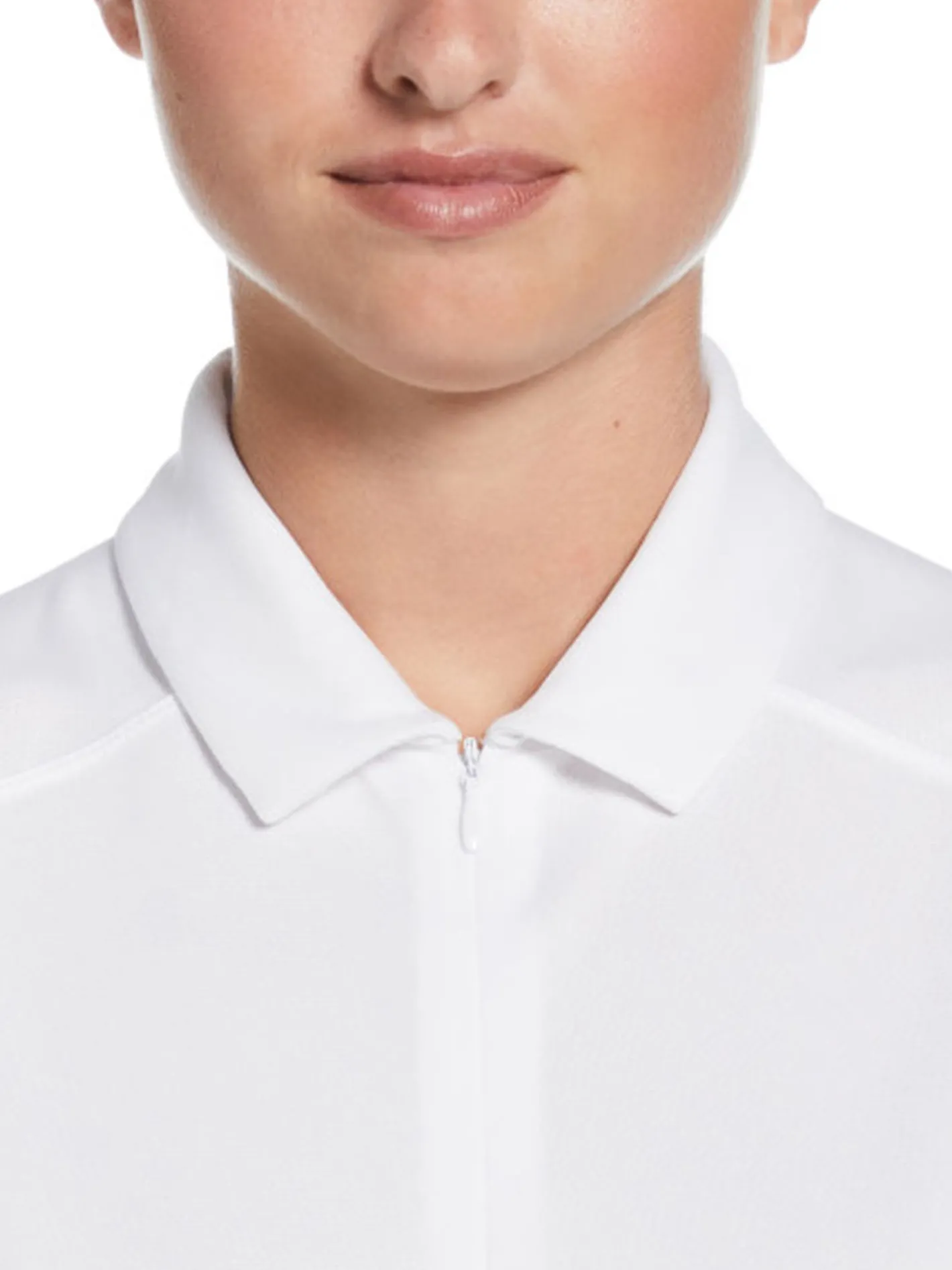Women Ben Hogan Women's Solid Ventilation Sleeveless Polo - Bright White