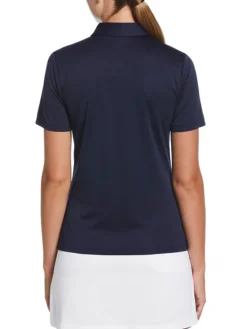 Women Ben Hogan Women's Solid Ventilation Polo - Peacoat