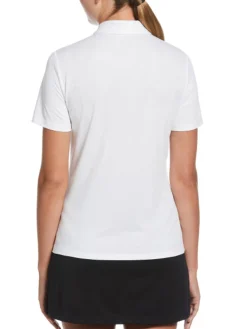 Women Ben Hogan Women's Solid Ventilation Polo - Bright White
