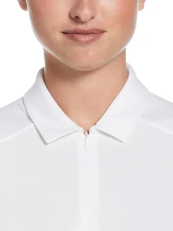 Women Ben Hogan Women's Solid Ventilation Polo - Bright White