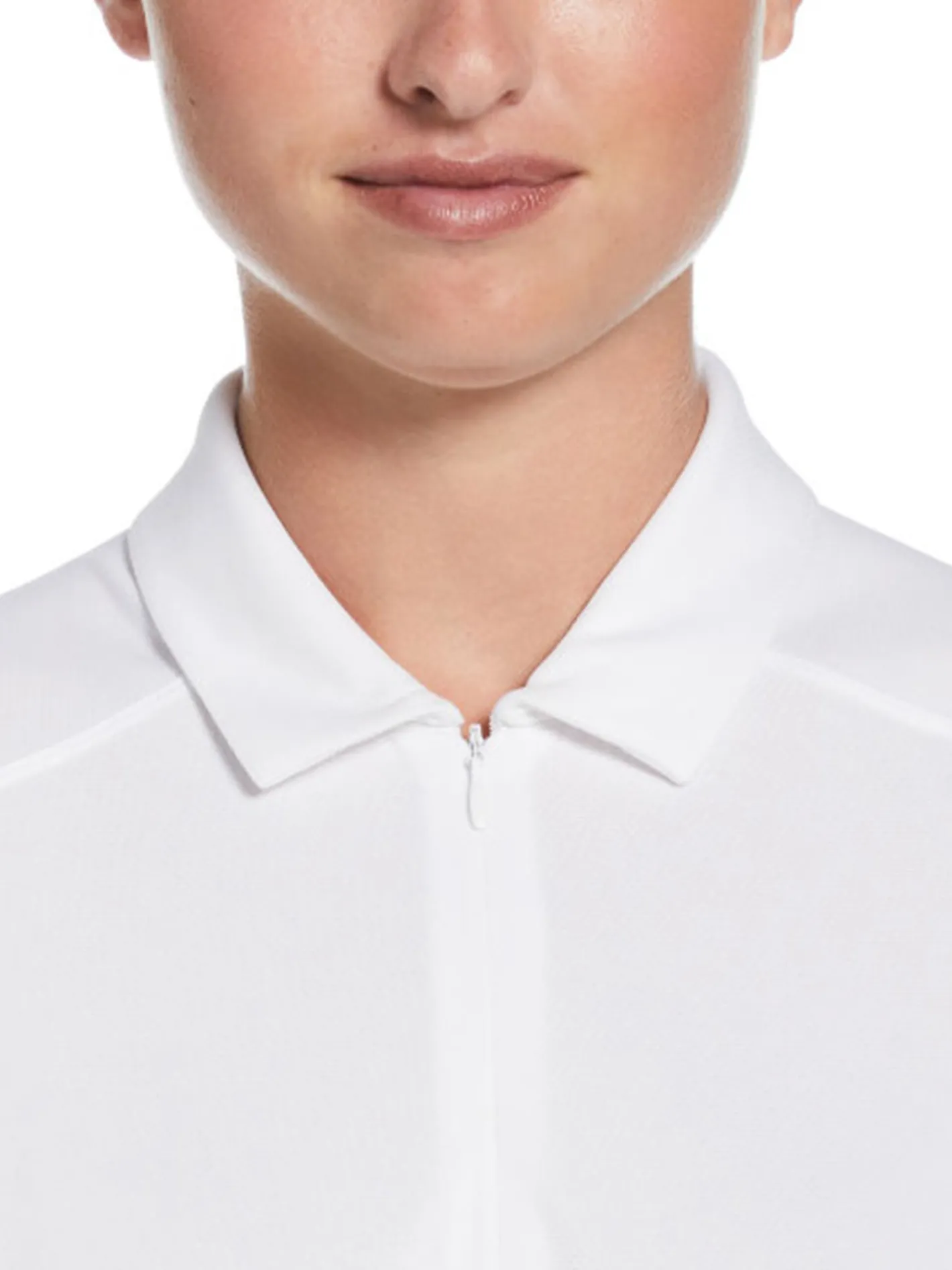 Women Ben Hogan Women's Solid Ventilation Polo - Bright White