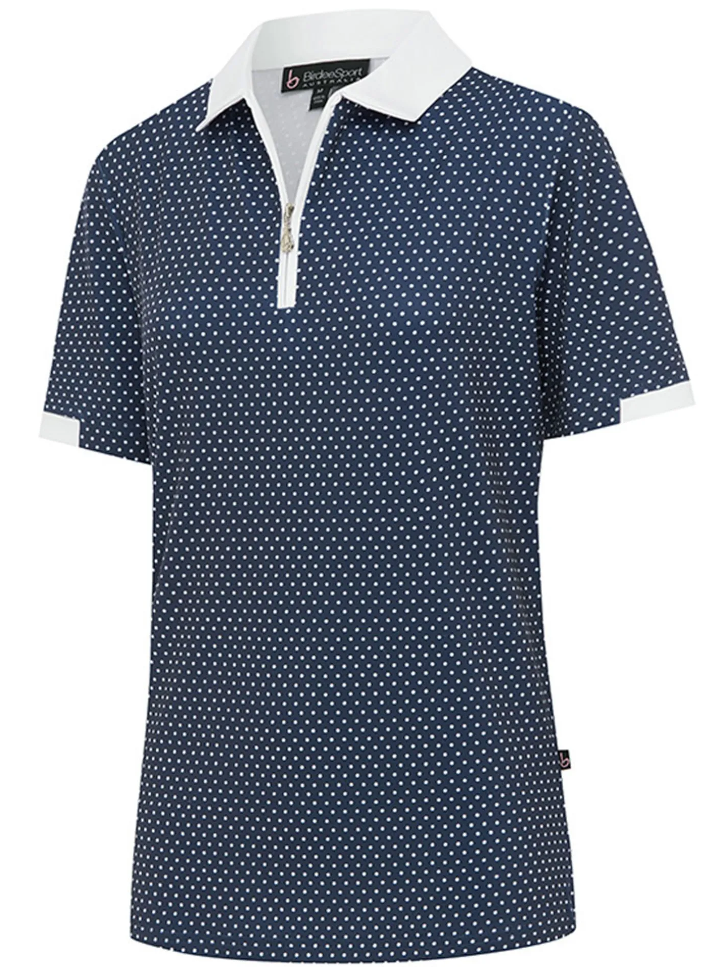 Women Birdee Sport Women's Cosmic Ambrose Short Sleeve Top - White/Navy
