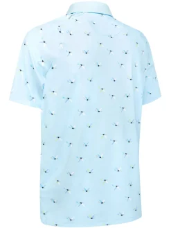 Callaway All Over Birdie Polo - Arctic Paradise