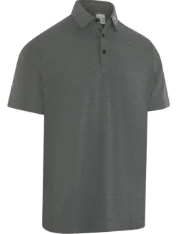 Callaway Ventilated Classic Jacquard Golf Polo - Caviar