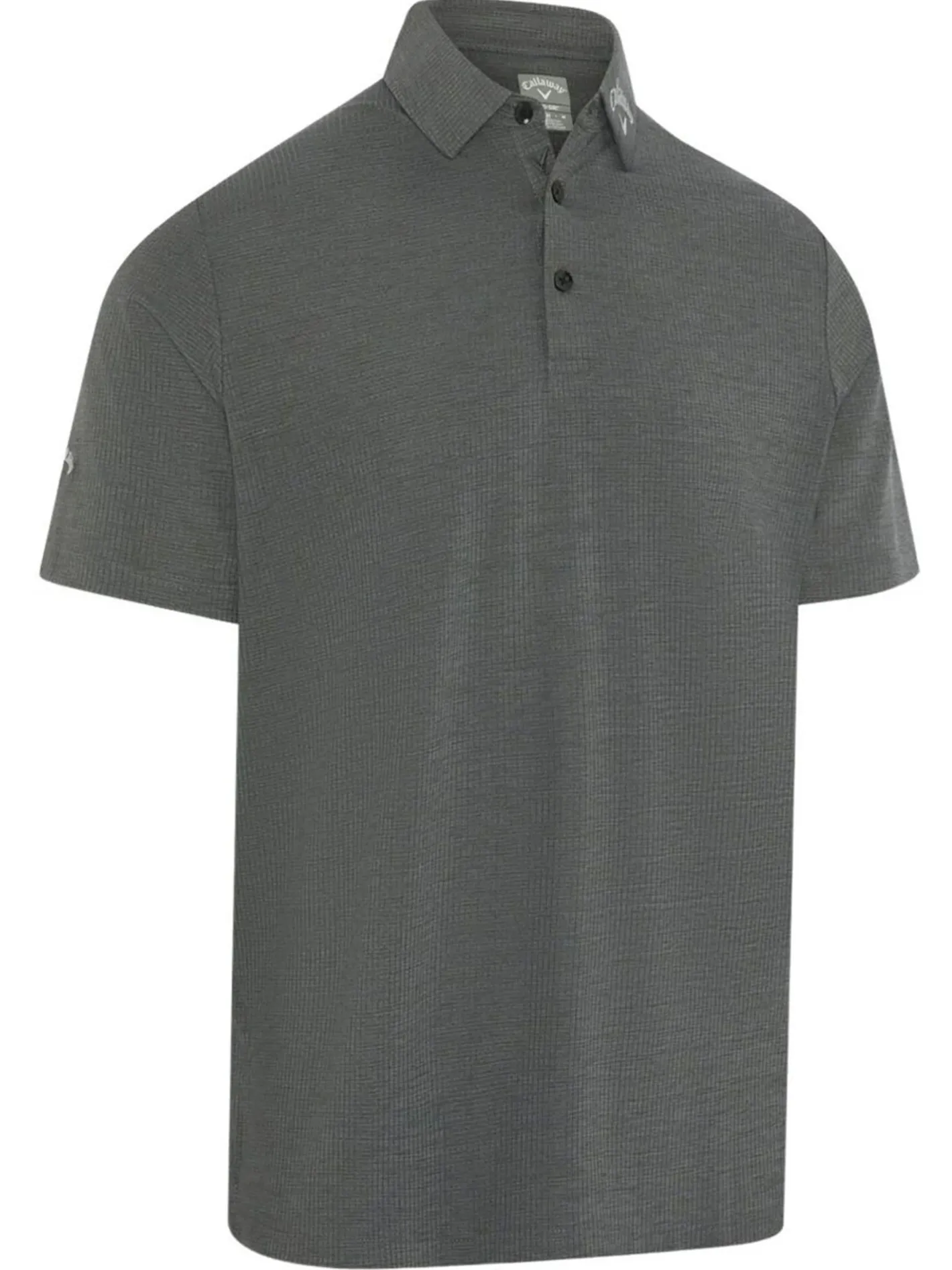 Callaway Ventilated Classic Jacquard Golf Polo - Caviar