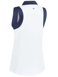 Women Callaway Women's Birdie Sleeveless Polo - Brilliant White