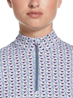 Women Callaway Women's Chev Geo Sun Protection Top - Flint Stone