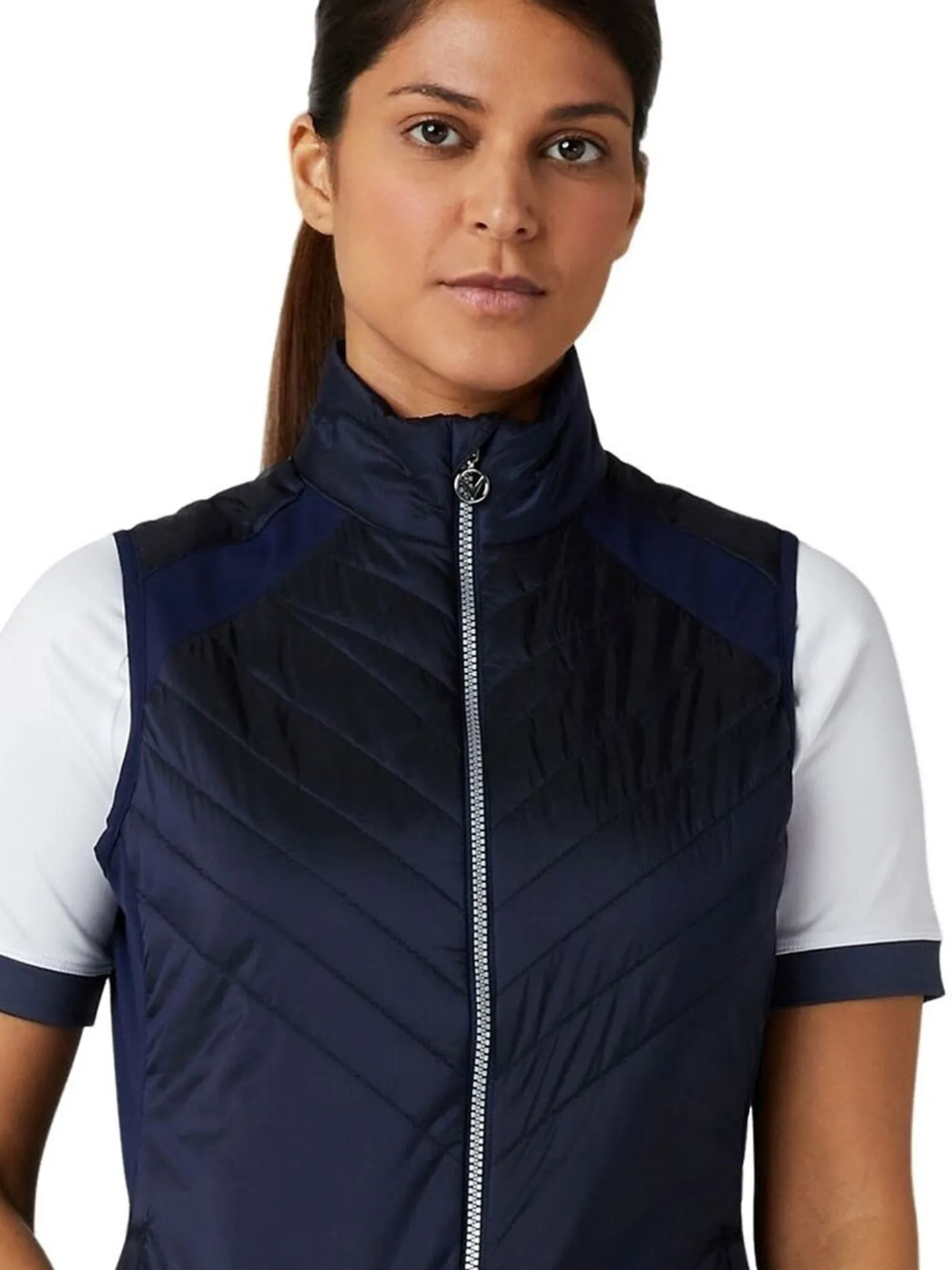 Women Callaway Women's Chev Primaloft Vest - Peacoat