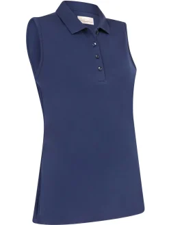 Women Callaway Women's Tournament Sleeveless Polo - Peacoat