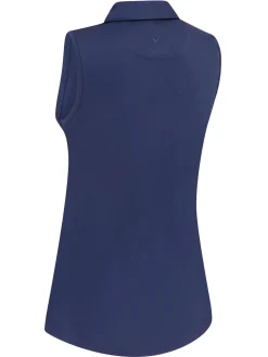 Women Callaway Women's Tournament Sleeveless Polo - Peacoat