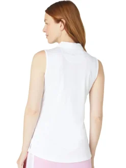 Women Callaway Women's Tournament Sleeveless Polo - Bright White