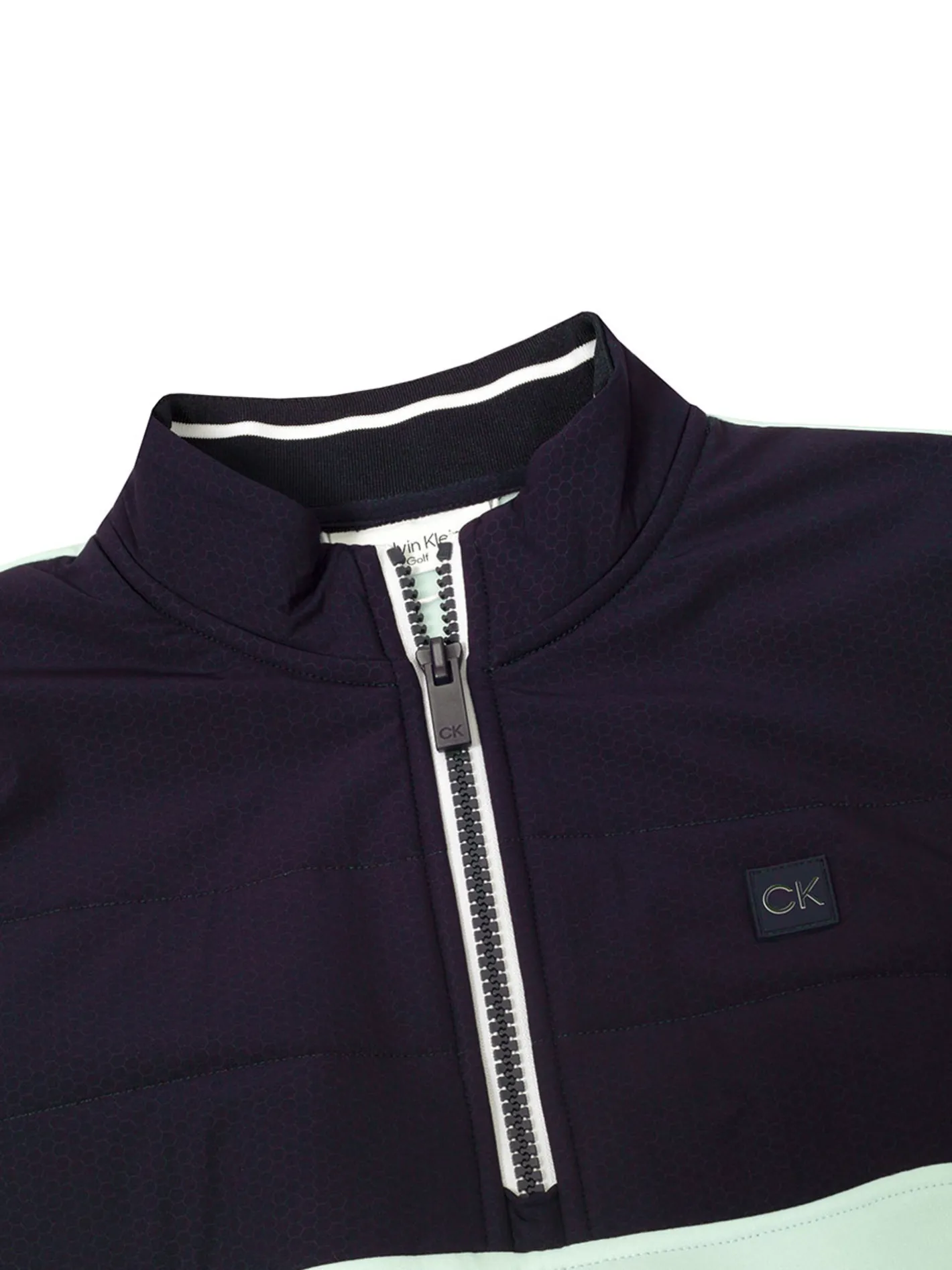 Calvin Klein Atlantic Hybrid Half Zip - Light Jade/Navy