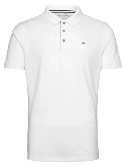 Calvin Klein Cotton Blend Quad Polo - White
