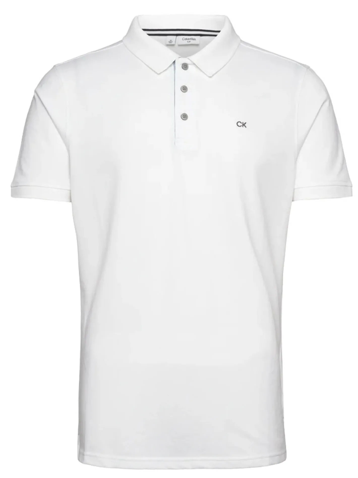 Calvin Klein Cotton Blend Quad Polo - White