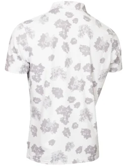 Calvin Klein Cyber Floral Print Polo Shirt - White