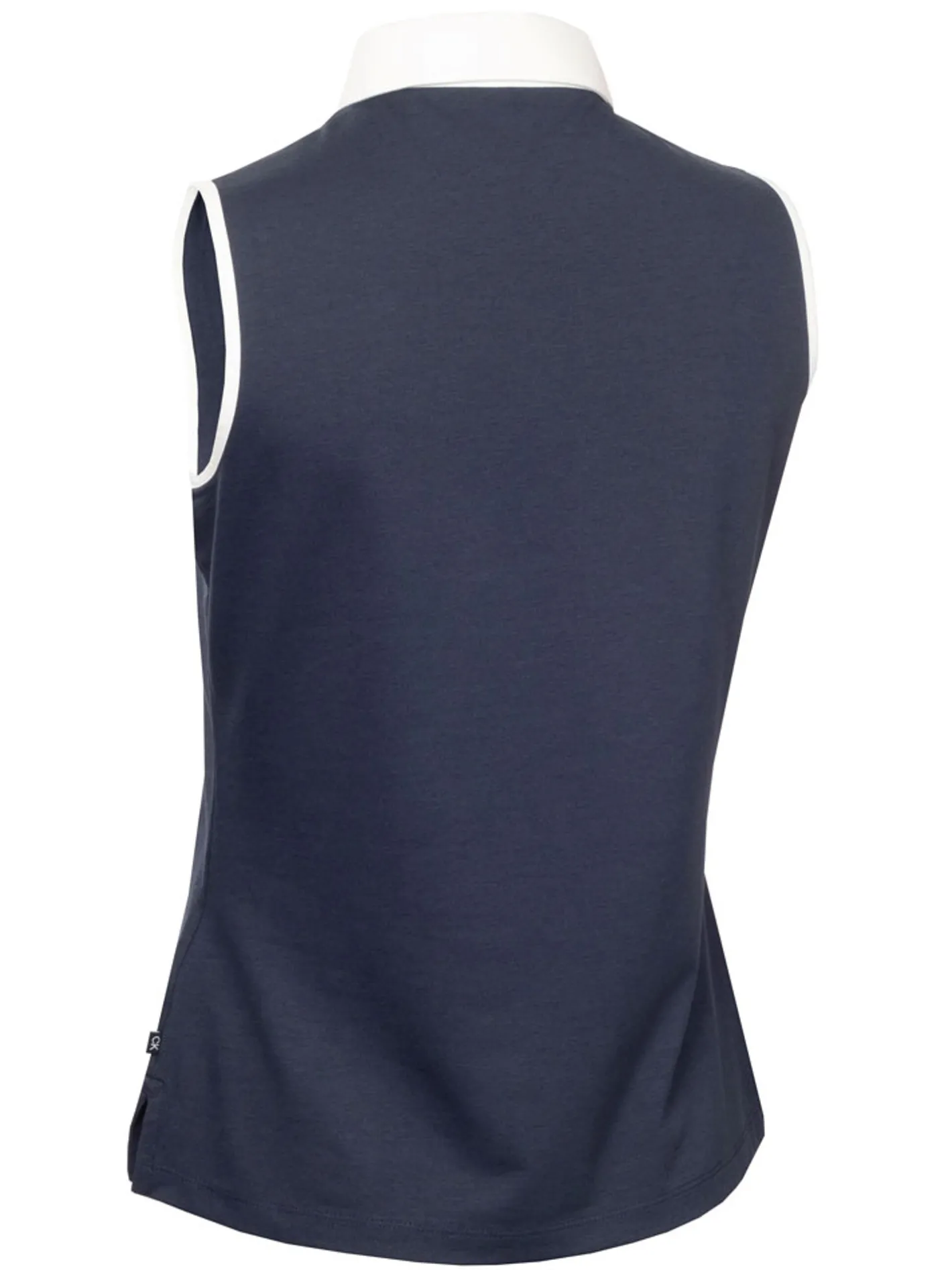Women Calvin Klein Womens Bellevue Sleeveless Polo Shirt - Navy