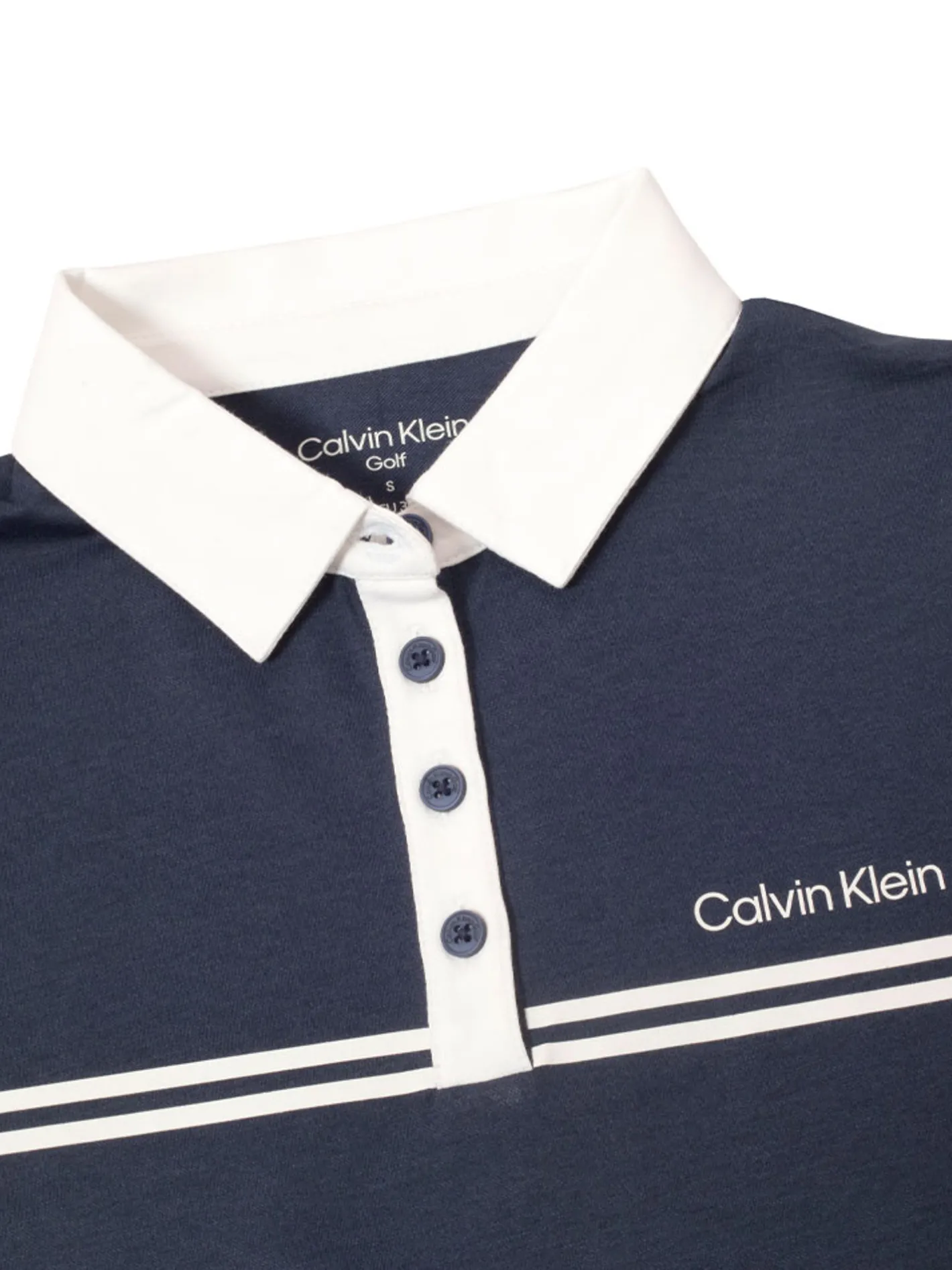 Women Calvin Klein Womens Bellevue Sleeveless Polo Shirt - Navy