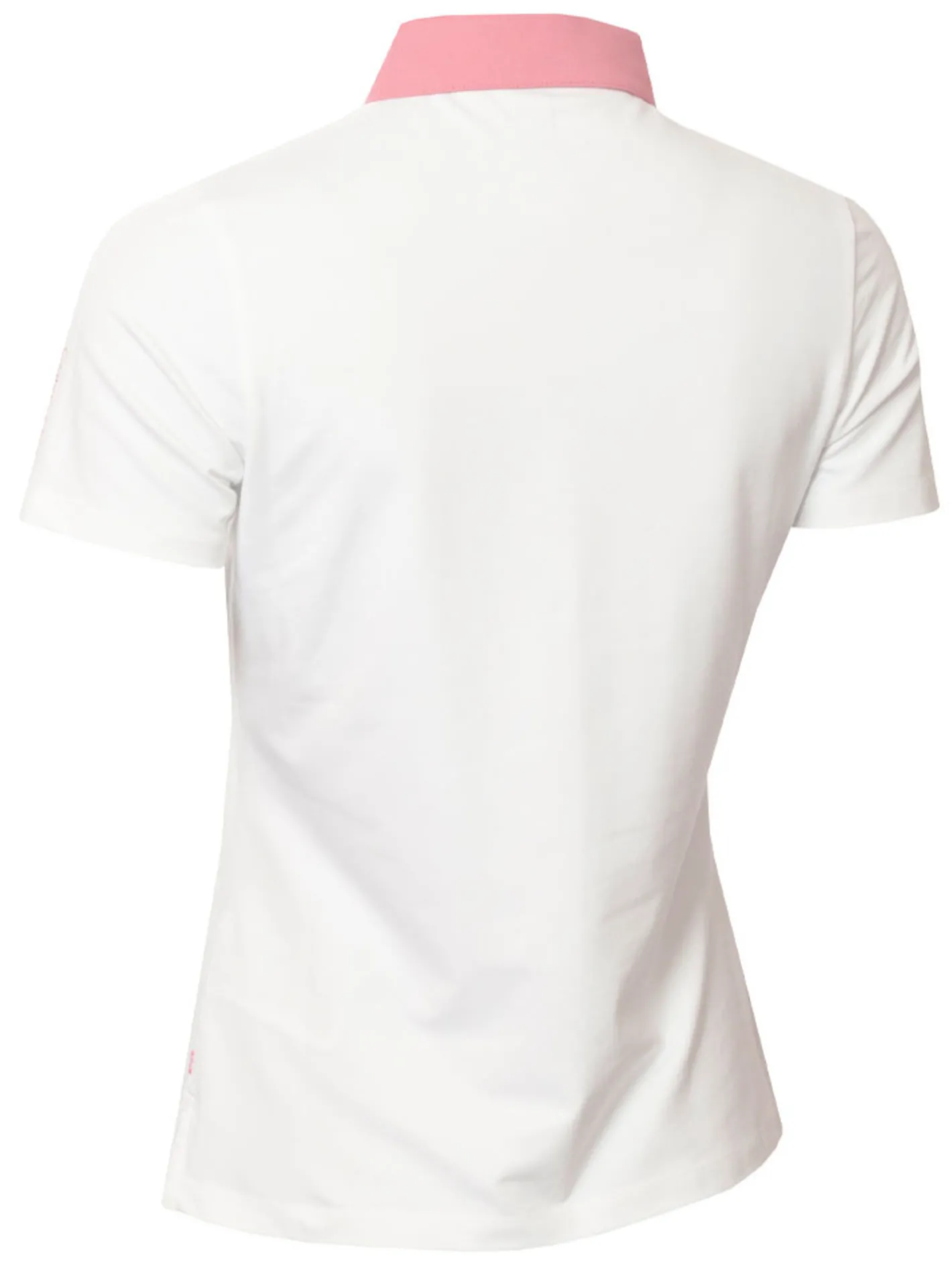 Women Calvin Klein Womens Bellevue Polo Shirt - White/Powder Pink