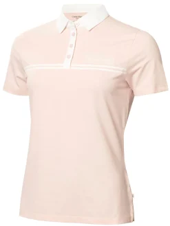 Women Calvin Klein Womens Bellevue Polo Shirt - Shell Pink