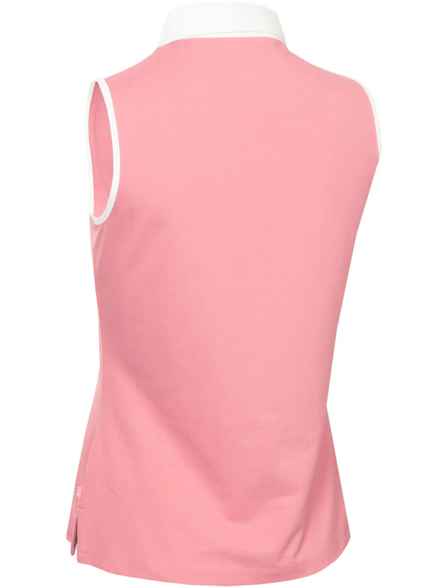Women Calvin Klein Womens Bellevue Sleeveless Polo Shirt - Powder Pink