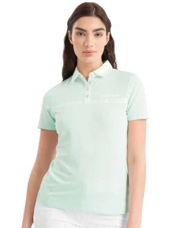 Women Calvin Klein Womens Bellevue Polo Shirt - Light Jade