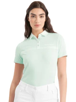 Women Calvin Klein Womens Bellevue Polo Shirt - Light Jade