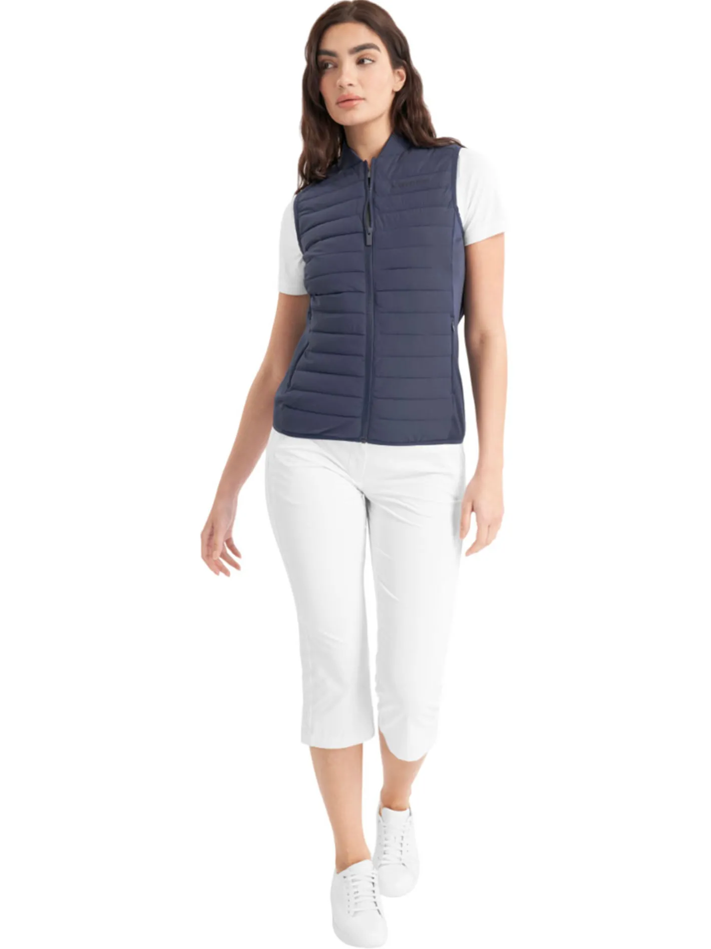Women Calvin Klein Womens Beryline Hybrid Gilet - Navy