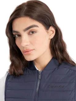Women Calvin Klein Womens Beryline Hybrid Gilet - Navy