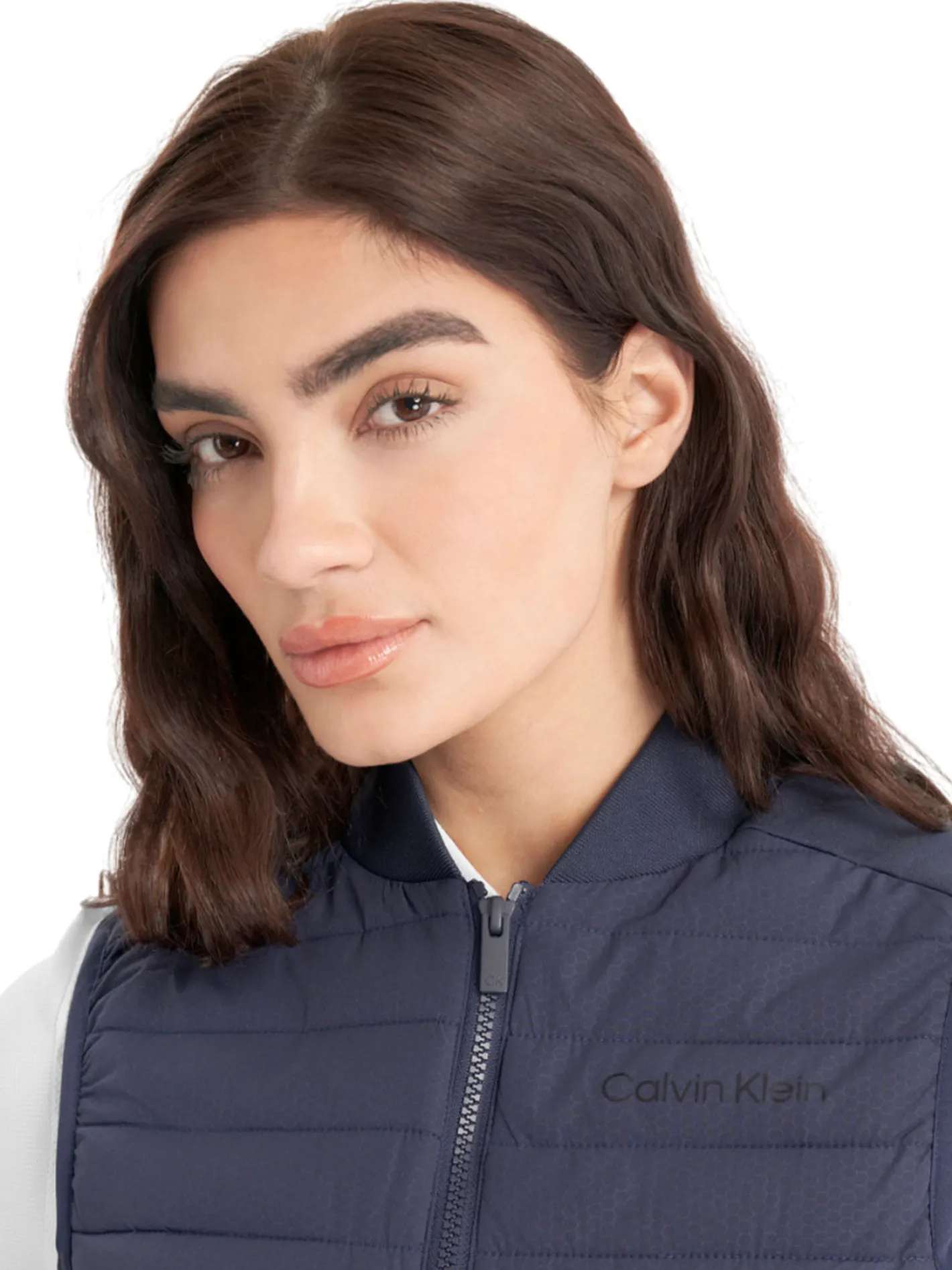 Women Calvin Klein Womens Beryline Hybrid Gilet - Navy