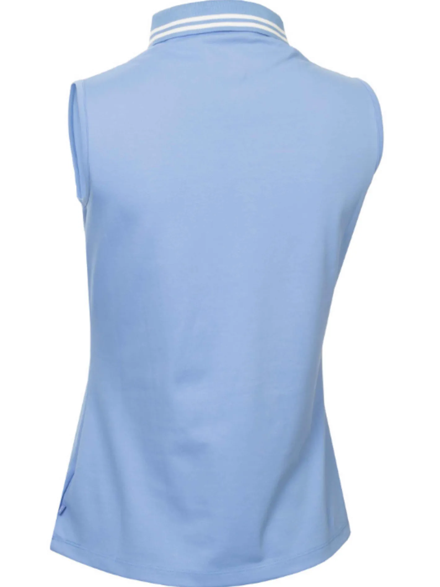 Women Calvin Klein Womens Brightmeadow Sleeveless Polo Shirt - Cornflower Blue