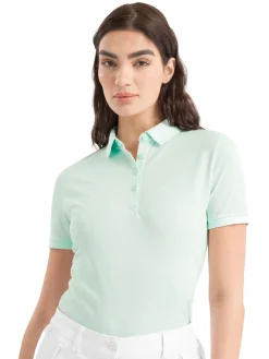 Women Calvin Klein Womens Brightmeadow Polo Shirt - Light Jade