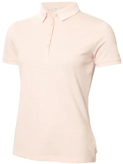 Women Calvin Klein Womens Brightmeadow Polo Shirt - Shell Pink