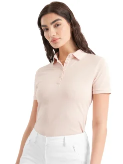 Women Calvin Klein Womens Brightmeadow Polo Shirt - Shell Pink