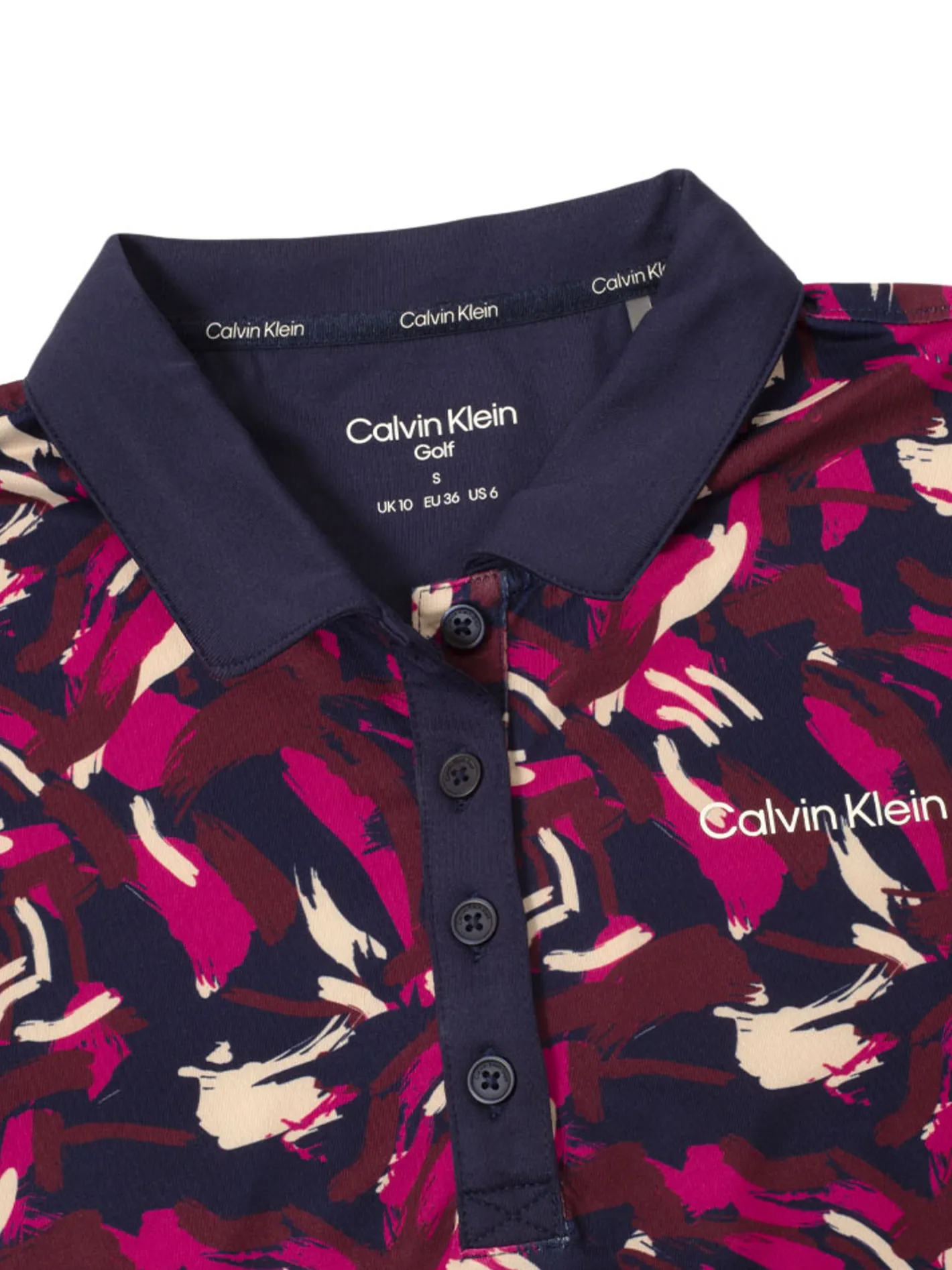 Women Calvin Klein Womens Brushstroke Printed Polo - Brushstroke Print