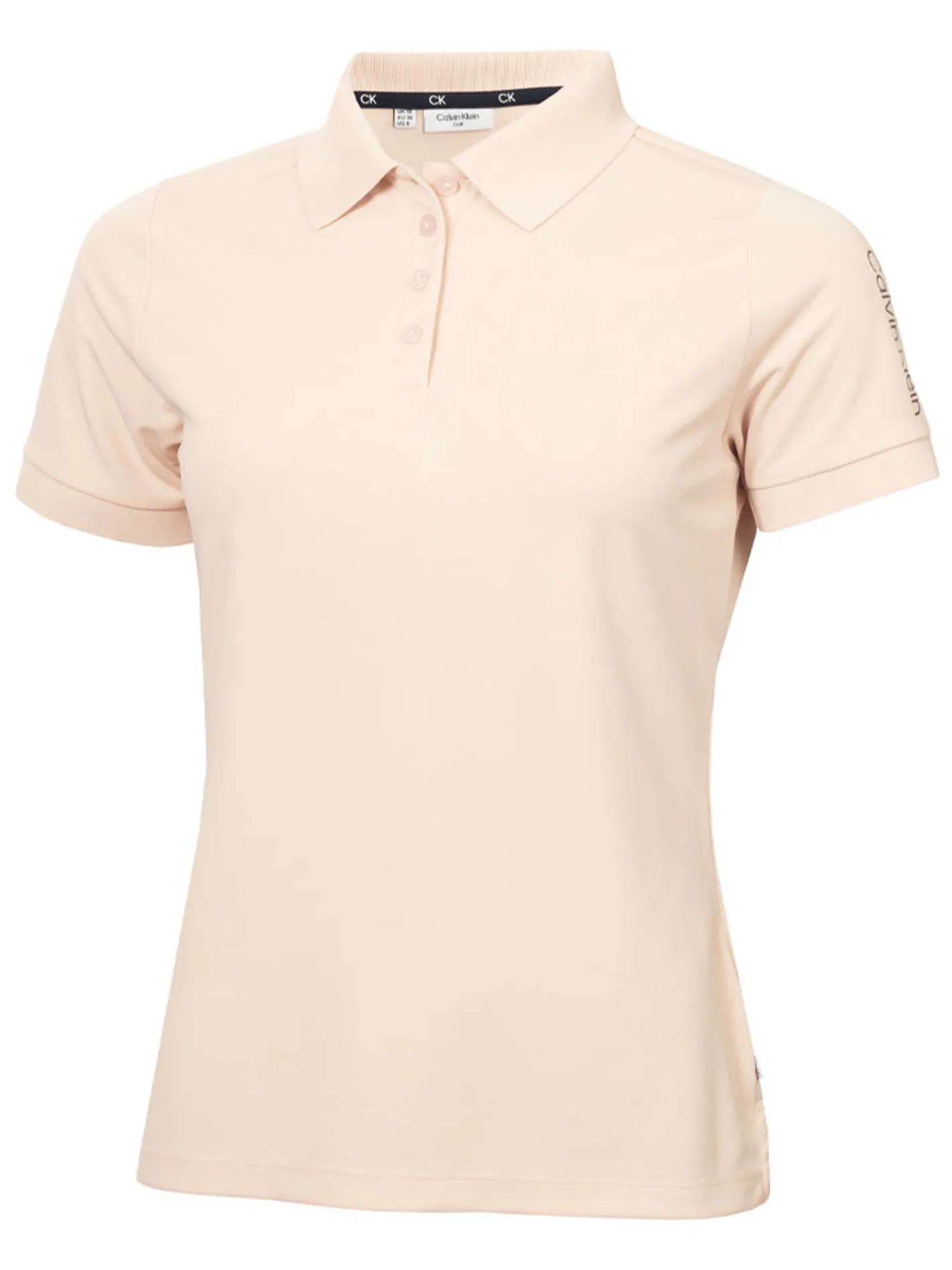 Women Calvin Klein Womens Club Polo Shirt - Shell Pink