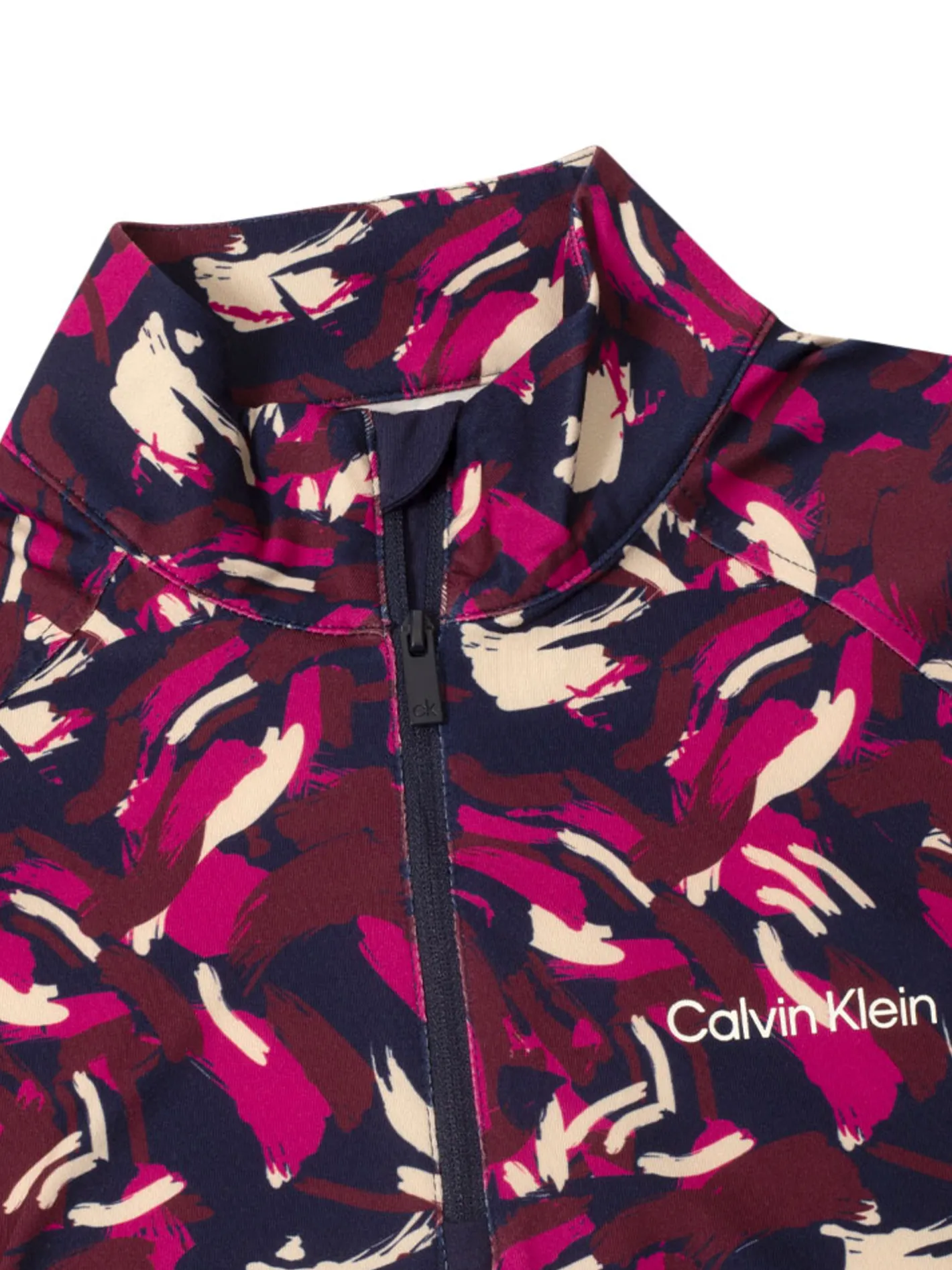 Women Calvin Klein Womens Dakota Quarter Zip Top - Brushstroke Print