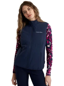 Women Calvin Klein Womens Faye Full Zip Gilet - Navy
