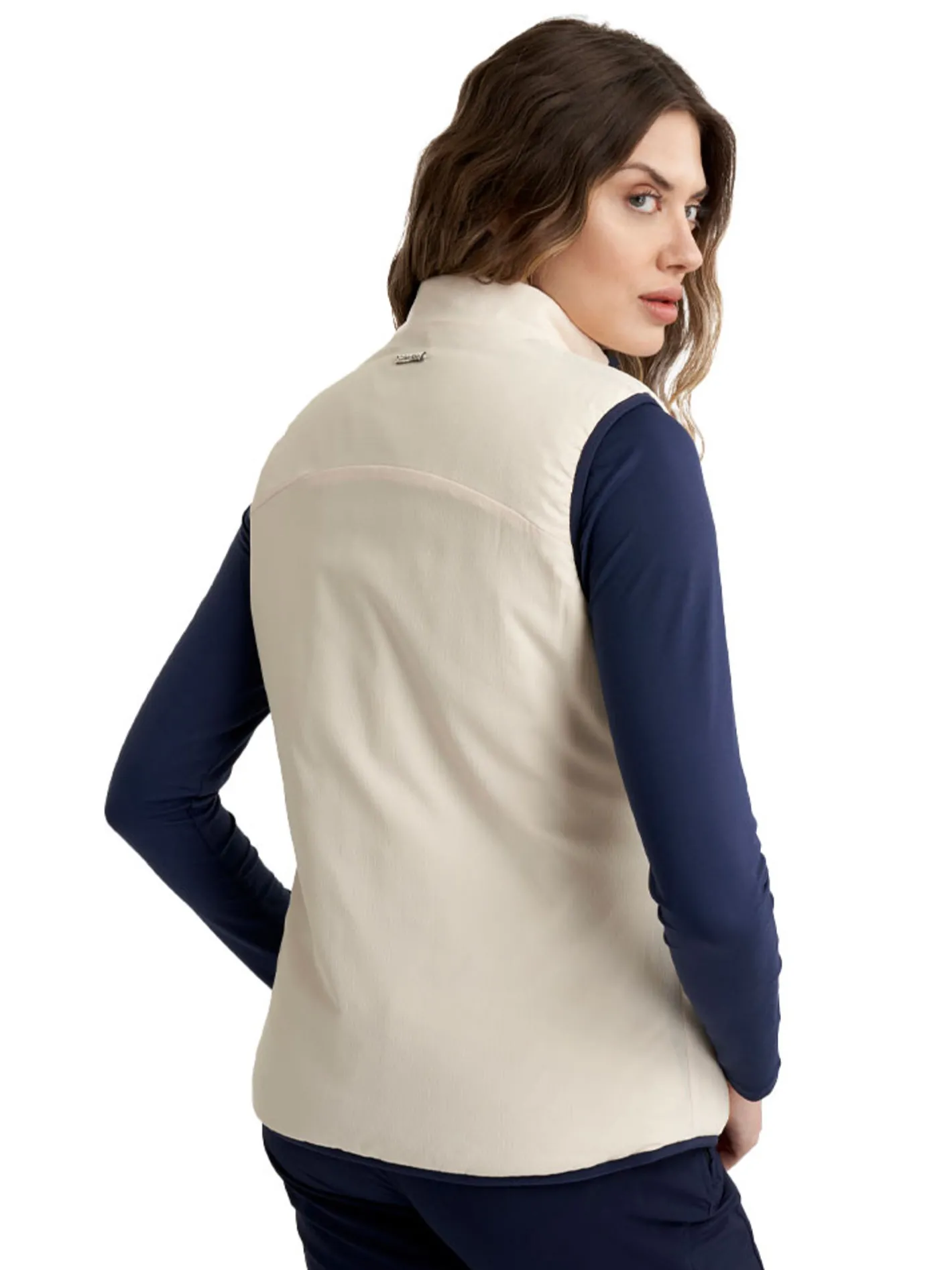 Women Calvin Klein Womens Faye Full Zip Gilet - Tapioca