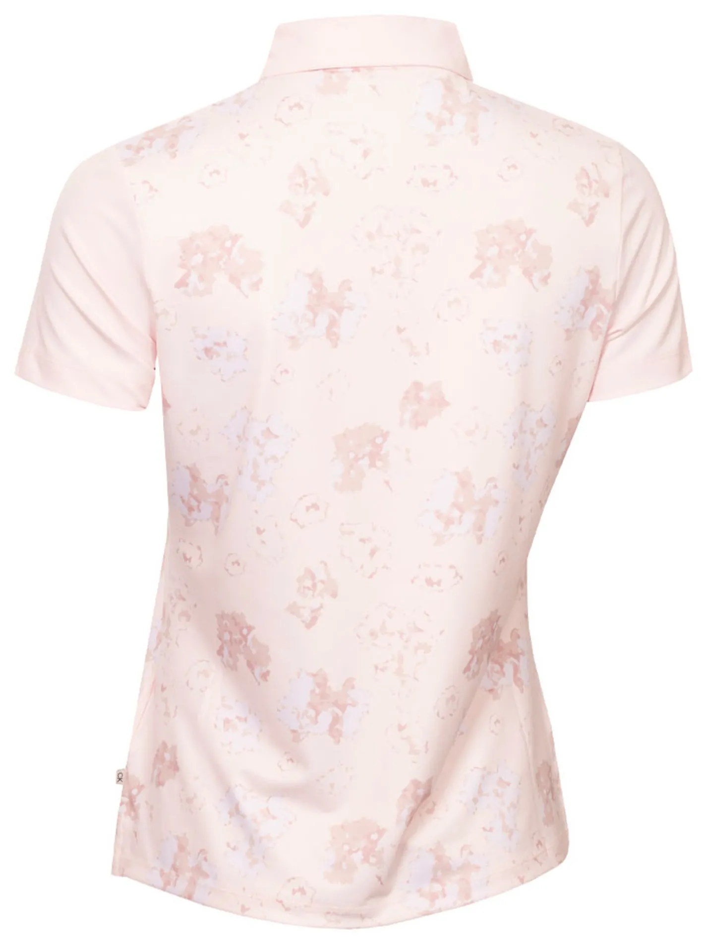 Women Calvin Klein Womens Harmony Printed Polo Shirt - Shell Pink
