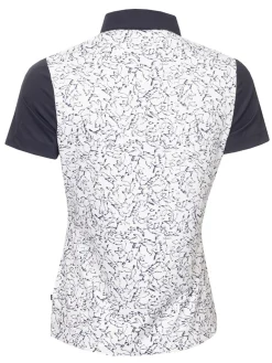 Women Calvin Klein Womens Harmony Printed Polo Shirt - White