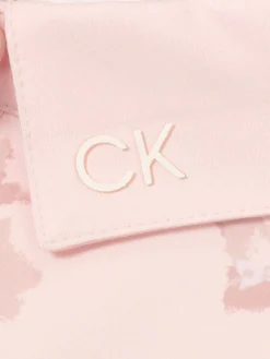 Women Calvin Klein Womens Harmony Printed Sleeveless Polo Shirt - Shell Pink