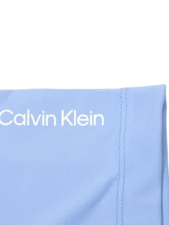 Women Calvin Klein Womens Harmony Printed Polo Shirt - Cornflower Blue