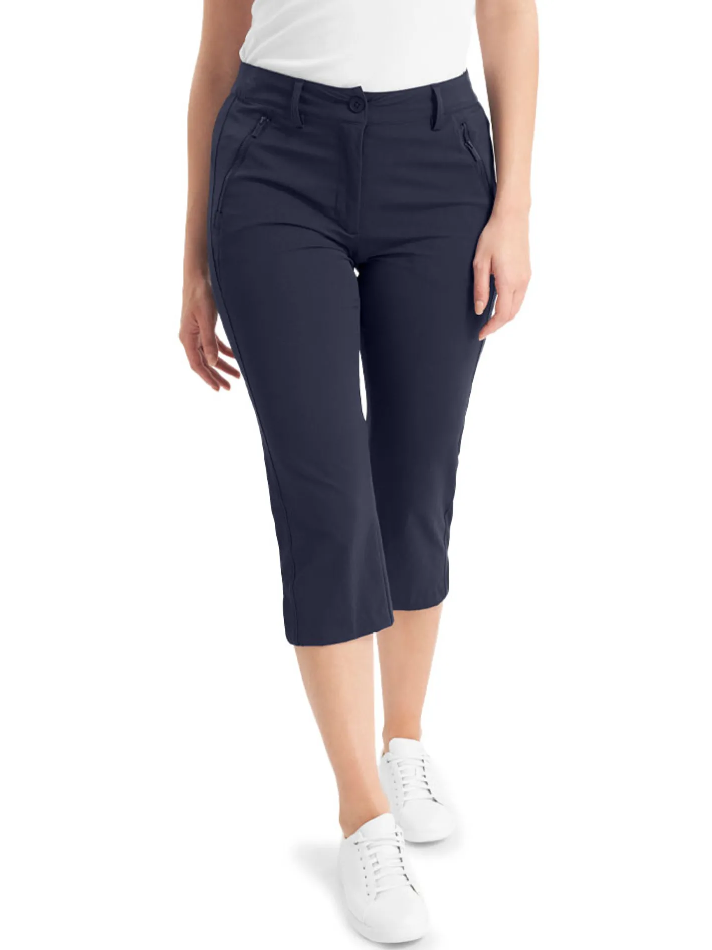 Women Calvin Klein Womens Isabel Capri Trouser - Navy