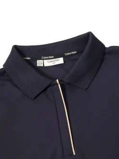 Women Calvin Klein Womens Mila Long Sleeve Polo - Navy